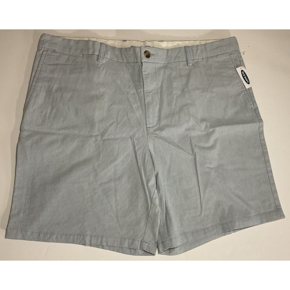 Old Navy Ultimate Slim Built-In Flex Striped Blue White Shorts Men's Size 42